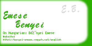 emese benyei business card